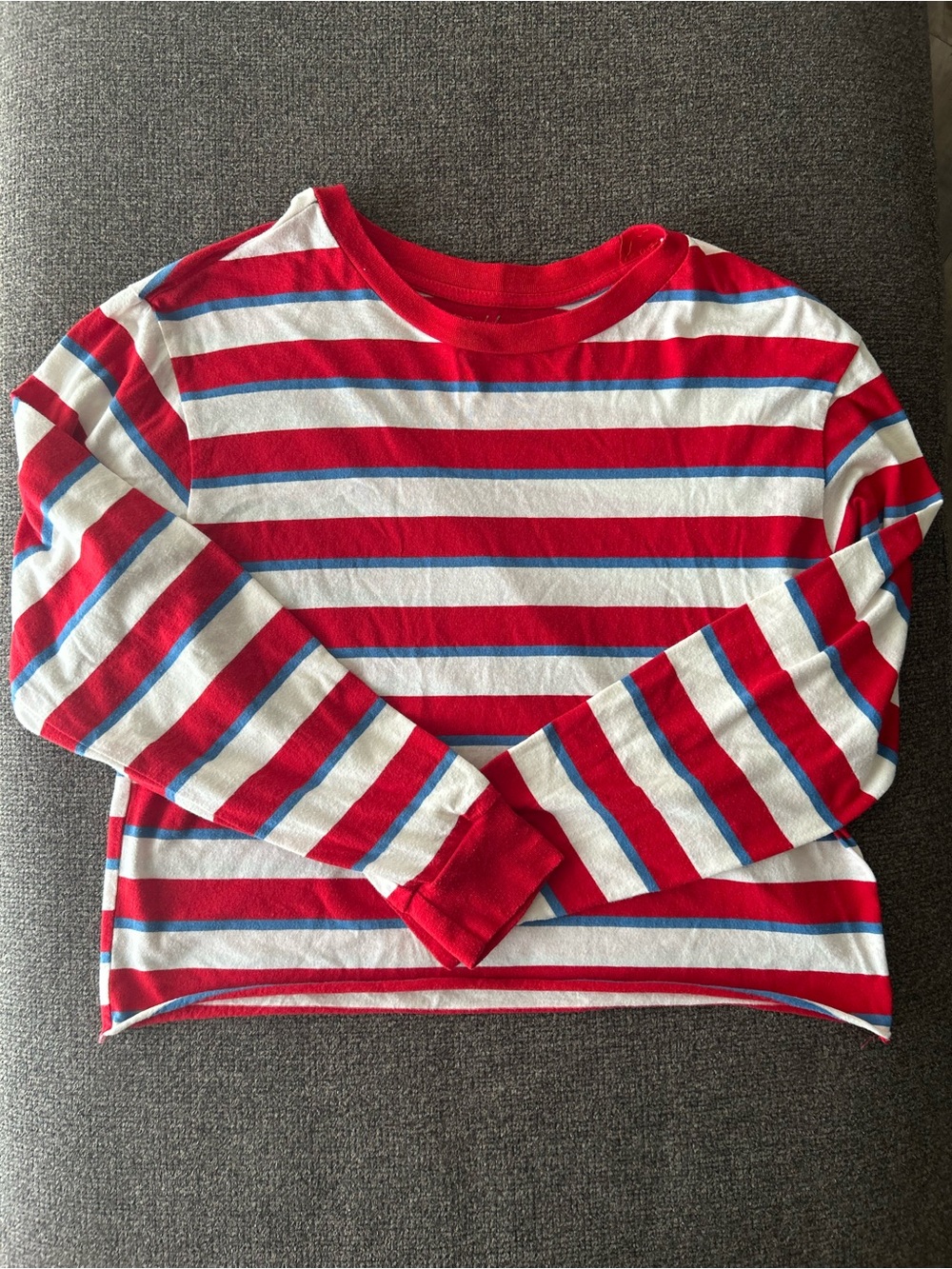 Cold Crush Red, White & Blue Striped Long-Sleeve Tee